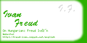 ivan freud business card